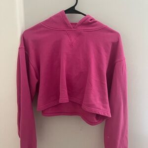 Lululemon Cropped Pink Hoodie
